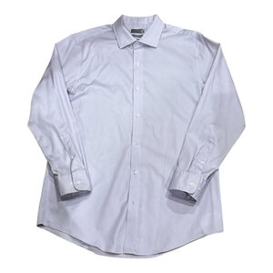 Sears Shirt Mens 16 32-33 Light Purple Slim Fit Non Iron Dress Long Sleeve
